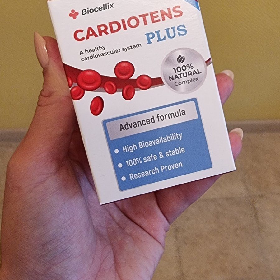 Cardiotens Plus – weiße Kapseldose mit Faltschachtel