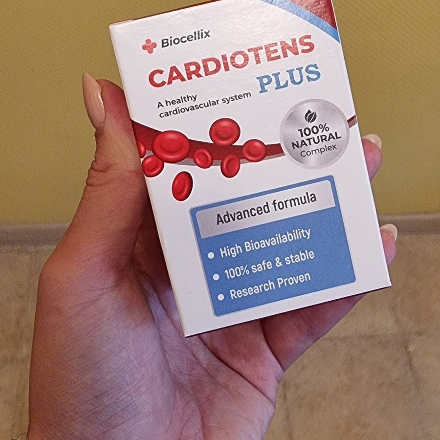Cardiotens Plus – weiße Kapseldose mit Faltschachtel