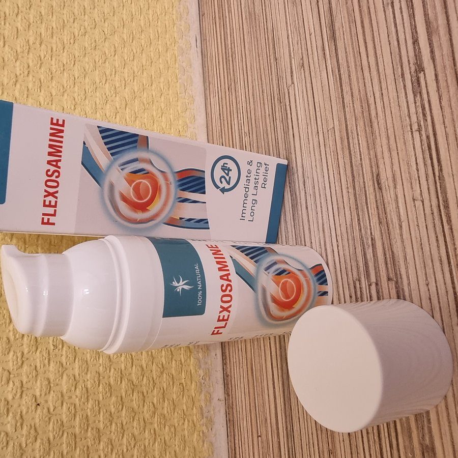 Flexosamine Gel – weiße Pumpflasche mit türkiser Schachtel