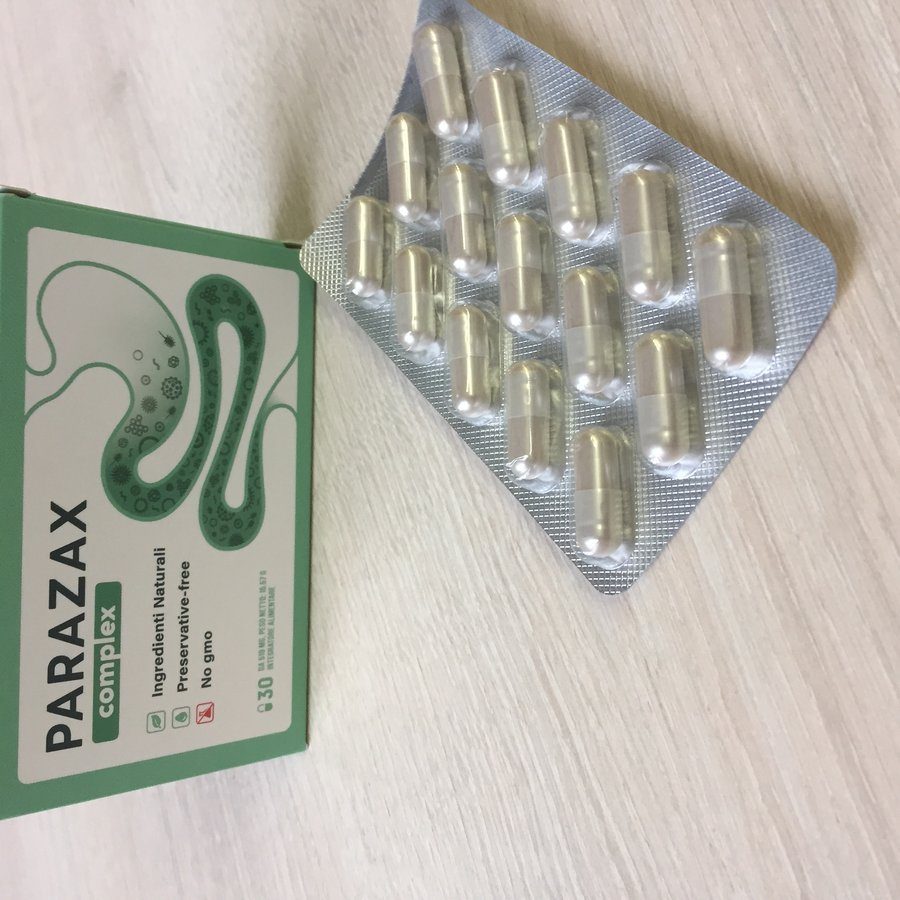 Parazax Complex – grüne Faltschachtel mit Blisterstreifen