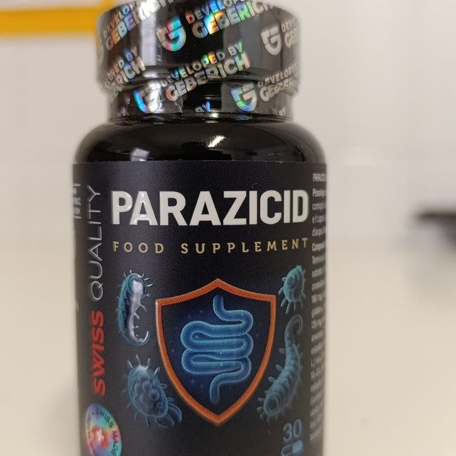 Parazicid – Kapseldose mit italienischem Etikett
