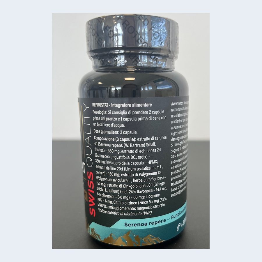 Reprostat – Kapseldose mit italienischem Etikett