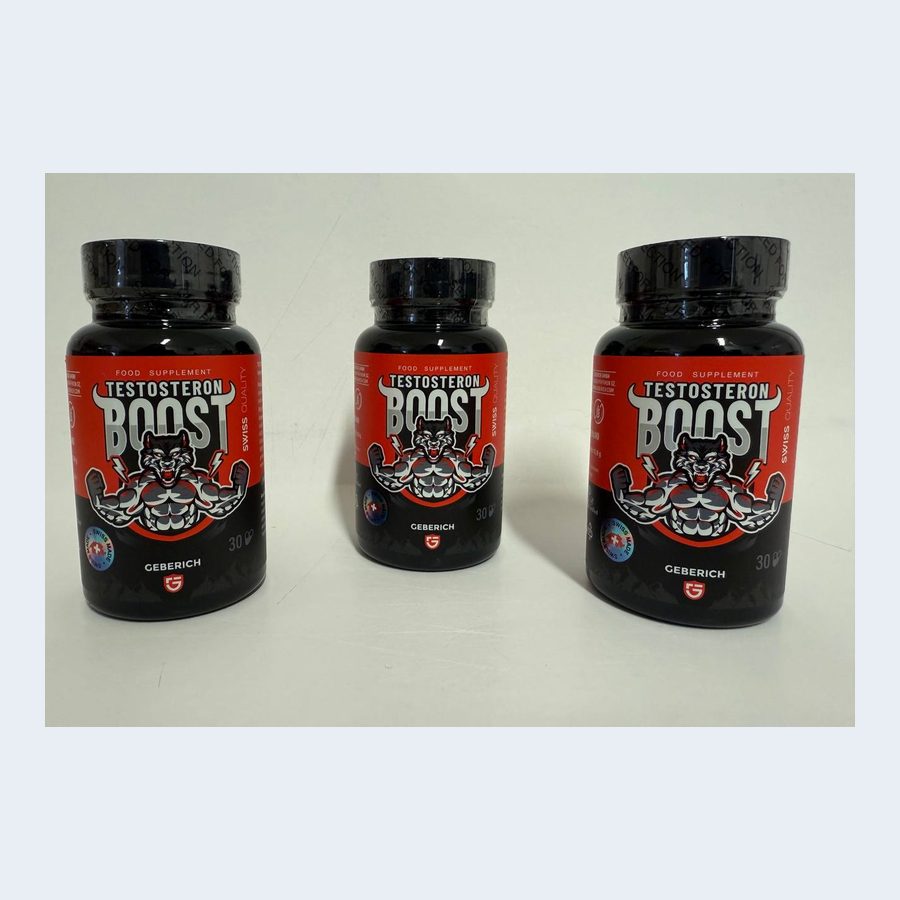 Testosteron Boost – schwarze Dose mit 30 Kapseln